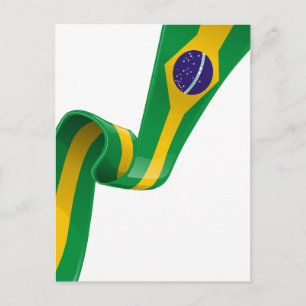 Cartão Postal bandeira da fita brasil