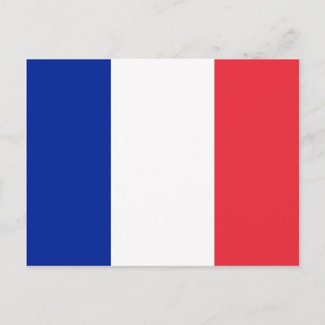 Cartão Postal Bandeira da França (Frente)