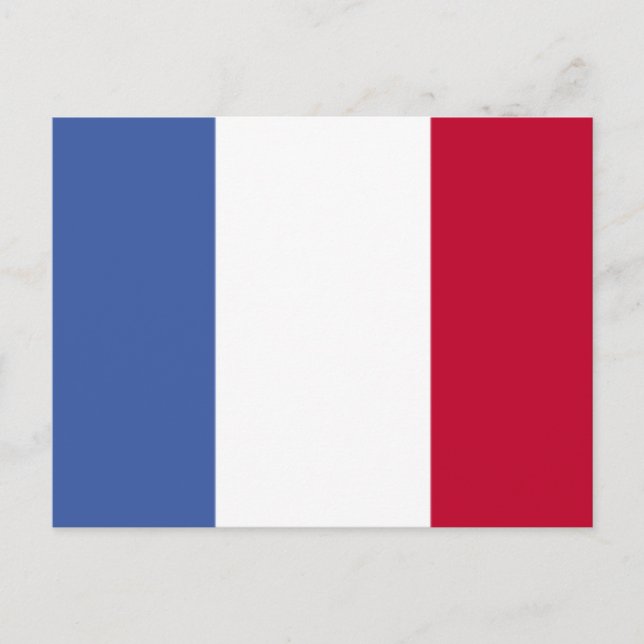 Cartão postal Bandeira da França (Frente)