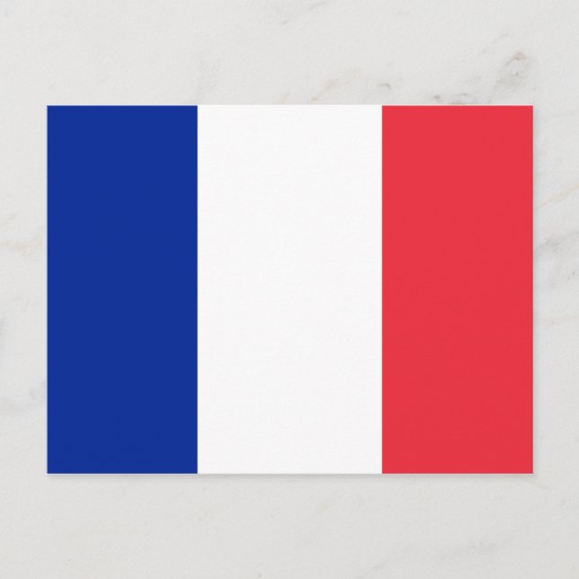 Cartão Postal Bandeira da França (Frente)