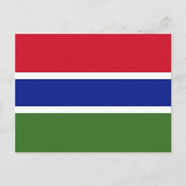 Cartão Postal Bandeira da Gâmbia (Frente)