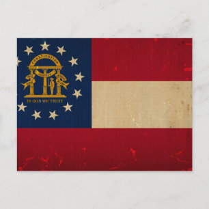 Cartão Postal Bandeira da Geórgia VINTAGE.png
