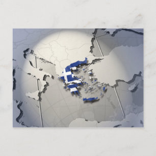 Cartão Postal Bandeira da Grécia