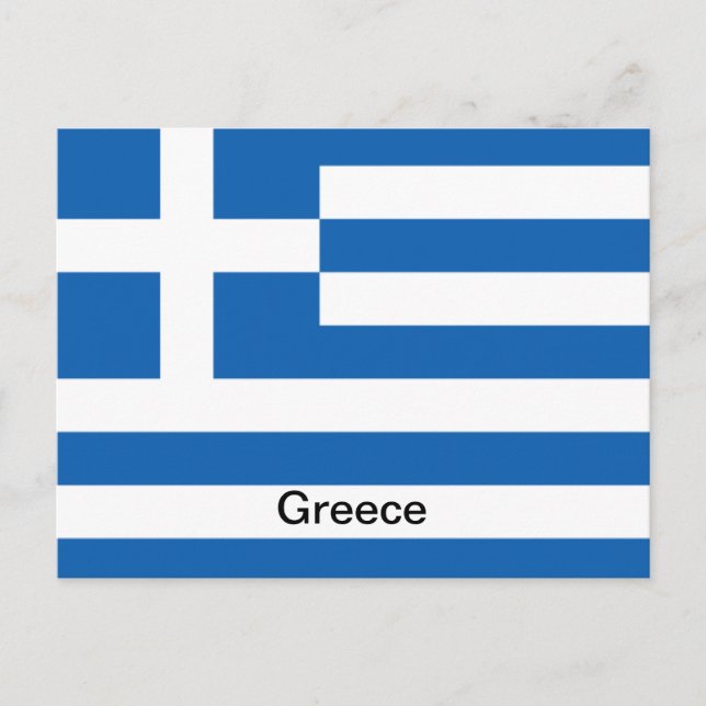 Cartão Postal Bandeira da Grécia (Frente)