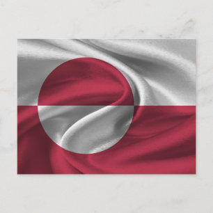 Cartão Postal Bandeira da Gronelândia