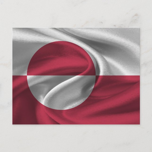 Cartão Postal Bandeira da Gronelândia (Frente)
