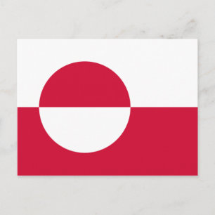 Cartão Postal Bandeira da Gronelândia