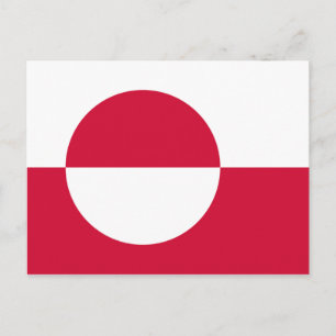 Cartão Postal Bandeira da Gronelândia