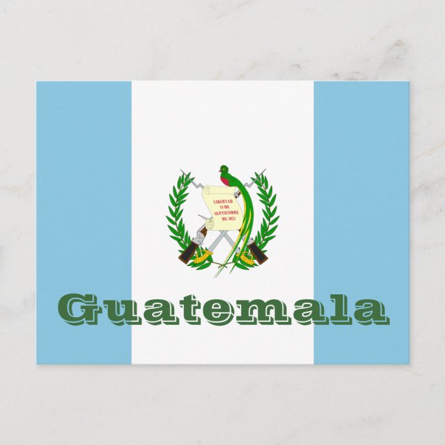 Cartão Postal Bandeira da Guatemala (Frente)