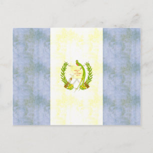 Cartão Postal Bandeira da Guatemala na Vintage