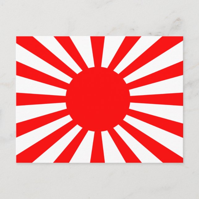 Cartão Postal Bandeira da Guerra do Exército Imperial Japonês (Frente)