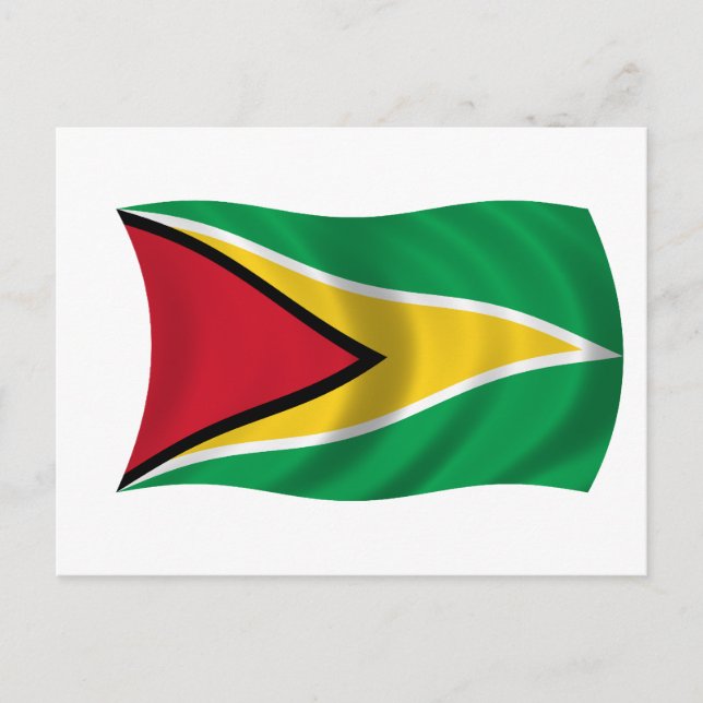 Cartão Postal Bandeira da Guiana (Frente)