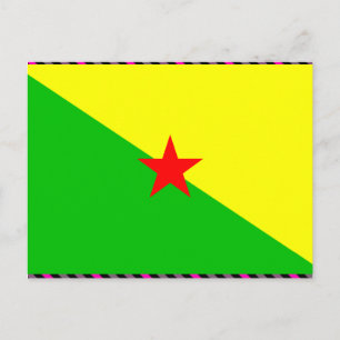 Cartão Postal Bandeira da Guiana Francesa