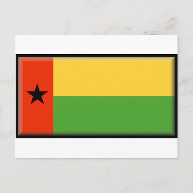 Cartão Postal Bandeira da Guiné-Bissau (Frente)