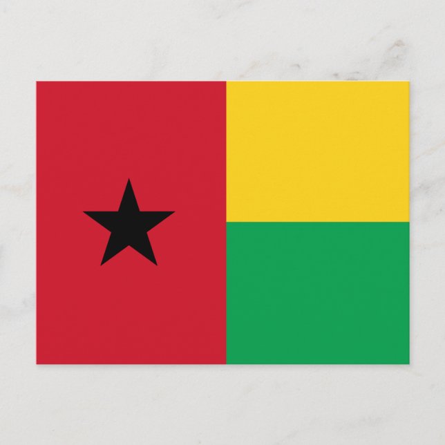Cartão Postal Bandeira da Guiné-Bissau (Frente)