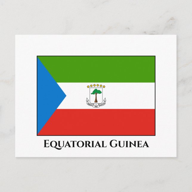 Cartão Postal Bandeira da Guiné Equatorial (Frente)