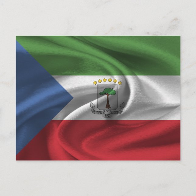 Cartão Postal Bandeira da Guiné Equatorial (Frente)
