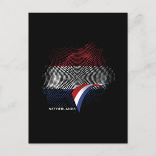 Cartão Postal bandeira da Holanda