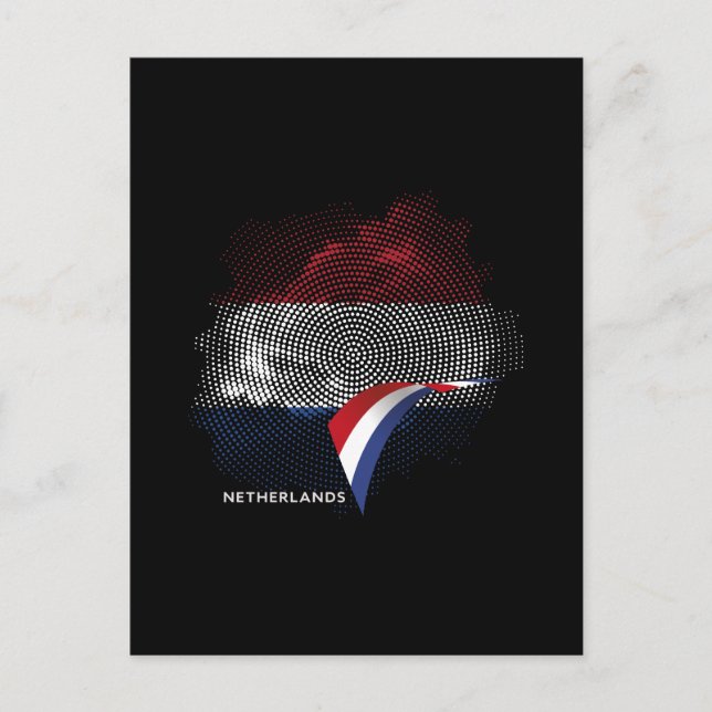 Cartão Postal bandeira da Holanda (Frente)