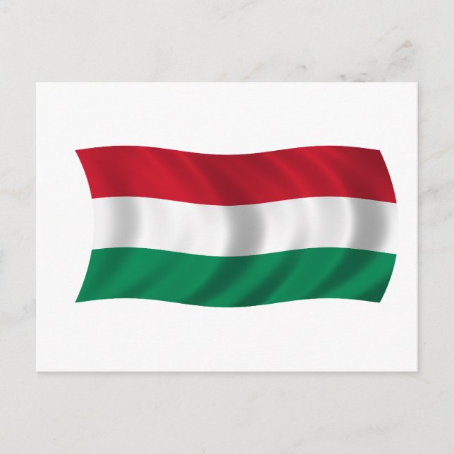 Cartão Postal Bandeira da Hungria (Frente)