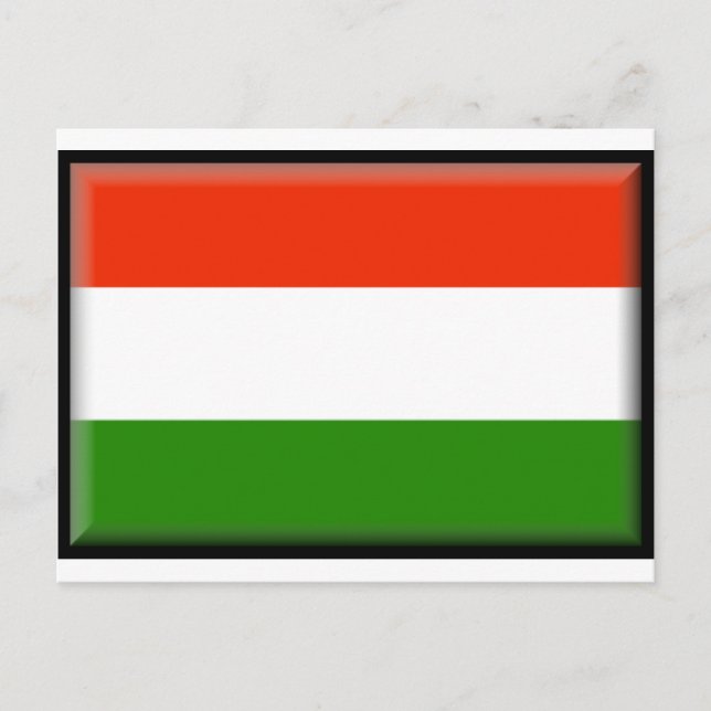 Cartão Postal Bandeira da Hungria (Frente)