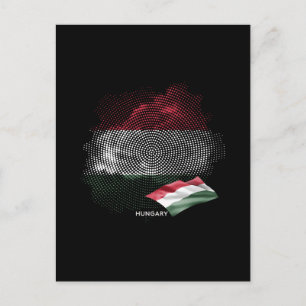 Cartão Postal bandeira da Hungria