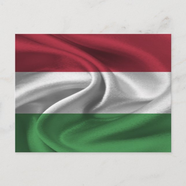Cartão Postal Bandeira da Hungria (Frente)