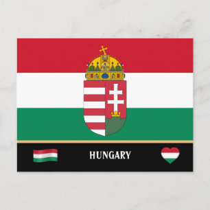 Cartão Postal Bandeira da Hungria & viagem pelo país Hungria 