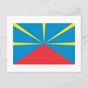 Cartão Postal Bandeira da Ilha da Reunião Proposta