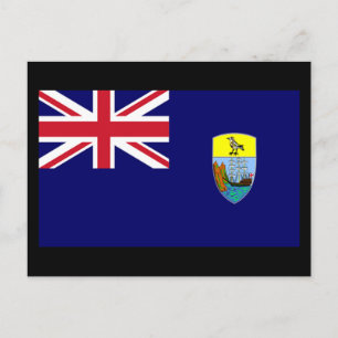 Cartão Postal Bandeira da Ilha de Helena Santo