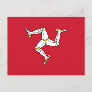Cartão Postal Bandeira da Ilha de Man