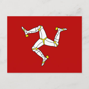 Cartão Postal Bandeira Da Ilha De Man