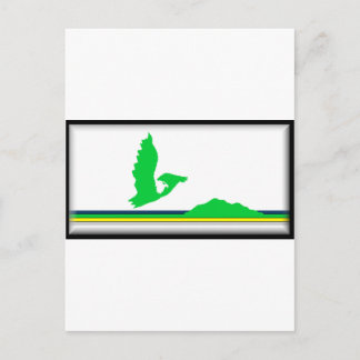 Cartão Postal Bandeira da Ilha do Cabo Bretanha (Canadá Nova Esc