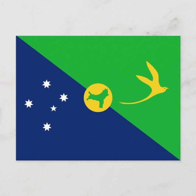 Cartão Postal Bandeira da Ilha do Natal (Frente)