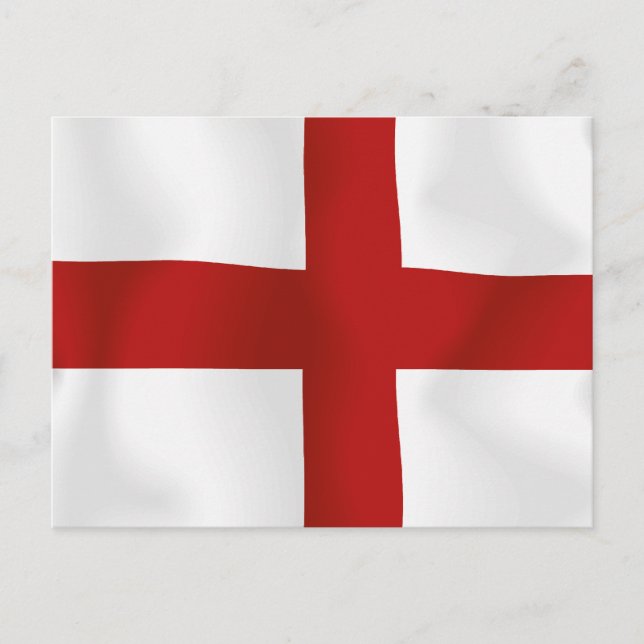 Cartão Postal Bandeira Da Inglaterra (Frente)