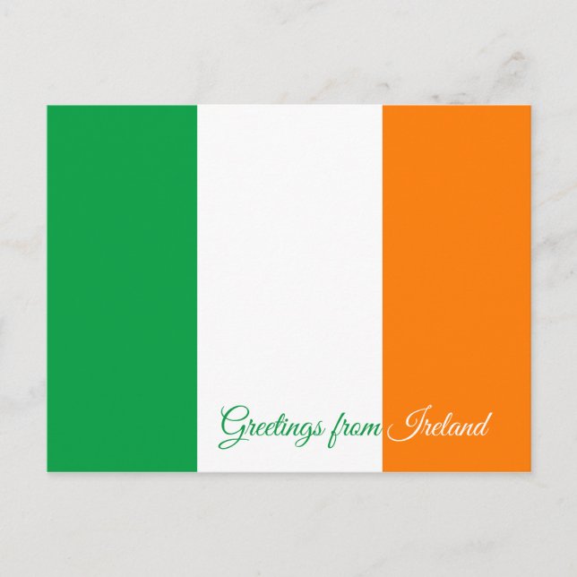 Cartão Postal Bandeira da Irlanda (Frente)