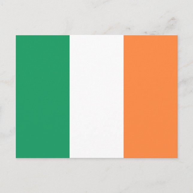 Cartão Postal Bandeira da Irlanda (Frente)