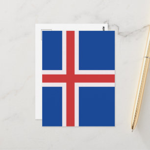 Cartão Postal Bandeira da Islândia