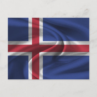 Cartão Postal Bandeira da Islândia