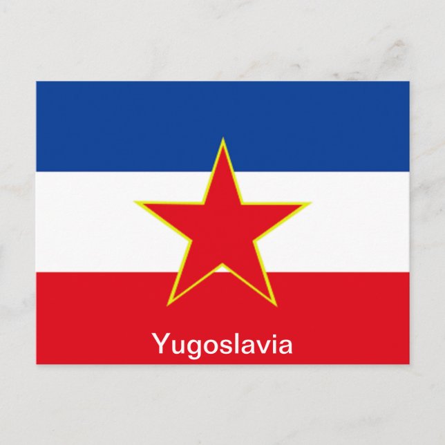Cartão Postal Bandeira da Jugoslávia (Frente)