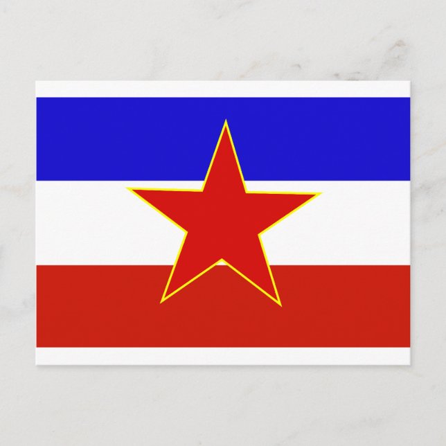Cartão Postal Bandeira da Jugoslávia (Frente)