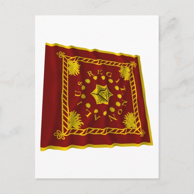 Cartão Postal Bandeira da Legião de Pulaski (Frente)