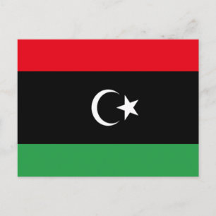 Cartão Postal Bandeira da Líbia