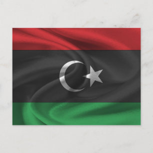 Cartão Postal Bandeira da Líbia
