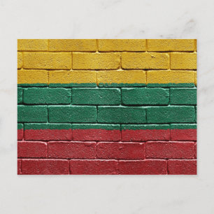 Cartão Postal Bandeira da Lituânia