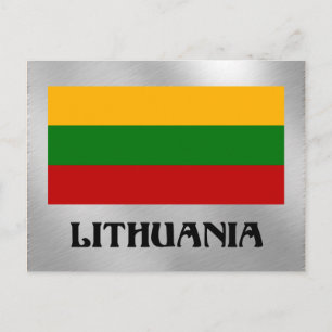 Cartão Postal Bandeira da Lituânia