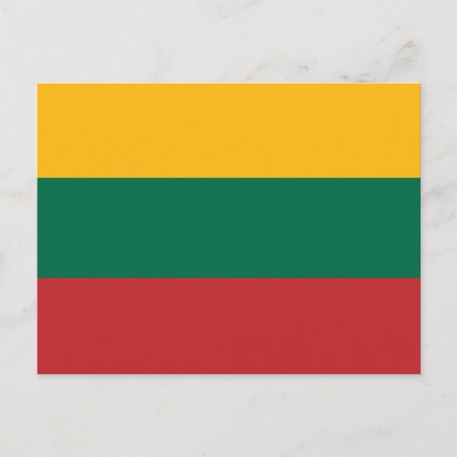 Cartão Postal Bandeira da Lituânia (Frente)