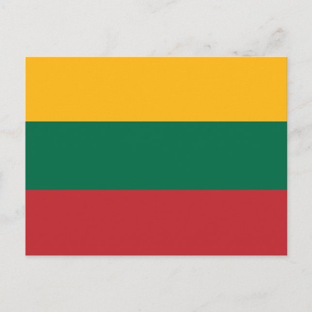 Cartão Postal Bandeira da Lituânia (Frente)