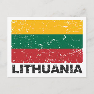 Cartão Postal Bandeira da Lituânia
