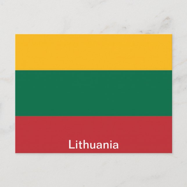 Cartão Postal Bandeira da Lituânia (Frente)